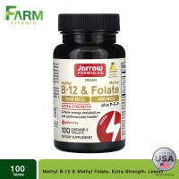 ราคา Jarrow Formulas Methyl B12 Methyl Folate Lemon 100 Chewable Tablets (16568862629)