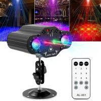ราคา ไฟเทค led rgb แสงเลเซอร์ ไฟดิสโก้ ไฟเวทีการควบคุมด้วยเสียง ไฟโปรเจ็กเตอร์เพลง 32 โหมดไฟ เลเซอร์ไลท์ disco party light (24331348950)