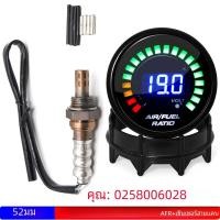 ราคา ใบหน้ารมควันดิจิตอล AFR Gauge 52 มม Air การใช้ Ratio Meter Gauge แคบออกซิเจน O2 Sensor OE 2344209 สําหรับรถเบนซิน 12V (22930217513)