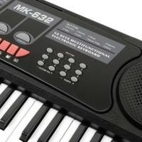 ราคา MK คีย์บอร์ดไฟฟ้าใส่ถ่านได้ 54 คีย์ รุ่น MK 632 แถมฟรีอแดปเตอร์ ที่วางโน้ต ไมค์ 54 Key Electronic Keyboard (790996421)