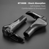 ราคา ROCKBROS Bicycle Handlebar Grip Ergonomic Anti Skid Rubber Grips MTB Handlebar Lock on Cover Bike Accessories (12550072527)
