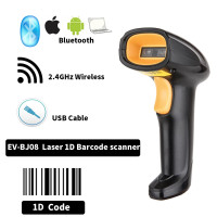 ราคา EVAWGIB EV WJ08 Wireless 1D Barcode scanner EV B208 Bluetooth 2D Barcode scanner QR Bar Code Reader PDF417 for IOS Android IPAD (24213136783)