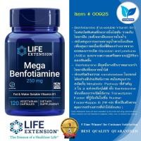ราคา Life Extension Mega Benfotiamine Fat soluble Vitamin B1 250 mg 120 Vegetarian Capsules (19744683580)