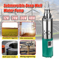 ราคา SOLAR PUMP 12V 24V 36V 48V ปั๊ม ปั๊มน้ำ DC พลังงานแสงอาทิตย์ ซับเมิส แบตเตอรี่ปั๊ม DC SOLAR CELL ขนาดท่อ 1 นิ้ว (22873004673)