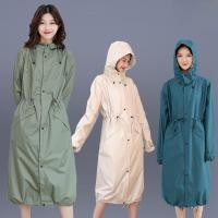 ราคา S XL เสื้อกันฝนชายยาวกันน้ำมีฮู้ดสำหรับผู้หญิงในฤดูใบไม้ผลิแฟชั่นสบายๆฤดูใบไม้ร่วงเสื้อกันลมทรงหลวมบางสง่างามเสื้อกันฝนสีชมพูสีเหลืองสีน้ำเงินสีกากีสีน้ำเงินเข้ม (22176469412)
