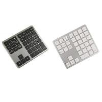 ราคา 2 4G Bluetooth Number Pad Ultra Thin Wireless Numpad USB Rechargeable Numeric Keypad for IOS Android Window (24308295506)