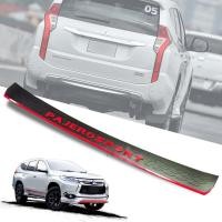 ราคา กันรอยท้าย กันรอยกันชนท้าย ชายบันไดหลัง รุ่น มิตซูบิชิ ปาเจโร่ สปอร์ต MITSUBISHI PAJERO SPORT ปี 2015 2022 สีดำ แต่งขีดแดง 1 ชิ้น (16543743230)