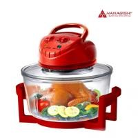 ราคา HANABISHI หม้ออบลมร้อน OVEN AO 1202 RED ฝาอบลมร้อน พร้อมโถแก้ว สีแดง ความจุ 12 ลิตร (19248997456)