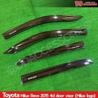 ราคา กันสาด Revo 2015 2022 ทรง mugen โลโก้ Hilux สำหรับรถ 4 ประตูเท่านั้น สีดำ NT พร้อมกาว 2 หน้าสำหรับติดตั้ง บังลมประตู คิ้วกันสาดประตู (21059285847)