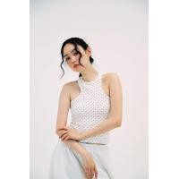 ราคา MAGARINES พร้อมส่ง Milky Dot Top เสื้อกล้ามลายจุดผ้า knit ยืด เนื้อนิ่มใส่สบาย (24417950391)