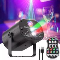 ราคา 60 โหมดไฟ Led RGBแสงเลเซอร์แสงเวทีแสงปาร์ตี้ดีเจดิสโก้เสียงเปิดใช้งานแสงแฟลช ไฟดิสโก้ไฟเวทีการควบคุมด้วยเสียงไฟโปรเจ็กเตอร์เพลง Disco light Party Light (21347386369)