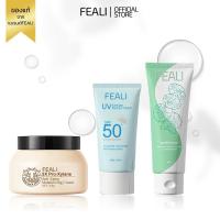 ราคา โปรโมชั่นสุดคุ้ม FEALI เซ็ต 3ชิ้น ทำความสะอาด ชุ่มชื้น กันแดด ครีมกันแดดSPF50 PA มอยส์นมแพะ โฟมล้างหน้าใบบัวบก ช่วยเพิ่มความชุ่มชื้น ผิวเรียบเนียน ป้องกันแสงแดด และช่วยปัญหาสิวและผิวมัน (23986853091)