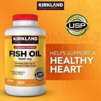 ราคา Exp 03 2027Kirkland Signature Fish Oil 1000 mg 400 Softgels เคิร์กแลนด์น้ำมันปลา 400 เม็ด (14242230325)