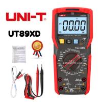 ราคา UNI T UT89XD มิเตอร์วัดไฟ เครื่องมัลติมิเตอร์ดิจิตอล ความแม่นยำสูง 6000 Counts หน้าจอ LCD True RMS มิเตอร์ทดสอบ AC DC โวลต์ (6274142619)