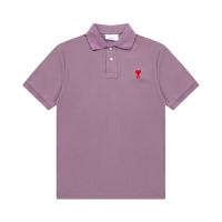 ราคา Ami ปารีสของแท้แบบใหม่ เสื้อยืดเสื้อแขนสั้นชนิดไม่จำกัดเพศเสื้อโปโลปักลายหัวใจสีแดงสำหรับฤดูร้อนของ24ss เสื้อยืดสไตล์เกาหลี (22140934256)