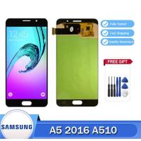 ราคา ทดสอบ5 2 ซูเปอร์ AMOLED A5จอแสดงผล2016สำหรับ Samsung Galaxy A510 Lcd พร้อมหน้าจอสัมผัสประกอบแผง A510F (19917542624)