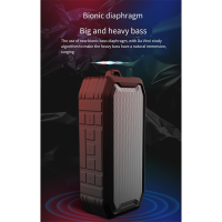 ราคา 1 Piece Wireless Bluetooth Speaker Waterproof Portable Black ABS High Fidelity Outdoor Subwoofer Supports TF Card USB AUX FM (22244376790)