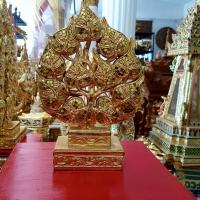 ราคา ไม้แกะสลัก ต้นโพธิ์ โพธิ์ทอง ใบโพธิ์ทอง ลงรักปิดทอง ติดกระจกสีทอง เดินเส้น ปิดทอง บูชาพระ หัตถกรรม ของขวัญ ของสะสม ของตกแต่งบ้าน 20 ซม (2066730029)