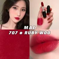 ราคา MAC Lipstick 3g ลิปสติแมค Lipstick 707 Ruby Woo 602 Chili 612 Russian Red ลิปสติกยอดฮิต เนื้อแมตต์หรู กันน้ำได้ (24549125665)