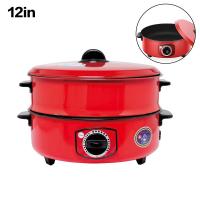 ราคา กระทะไฟฟ้าพร้อมซึ้ง กระทะไฟฟ้าในครัวเรือน กระทะไฟฟ้า ทำอาหารและตุ๋น มัลติฟังก์ชั่น 1000Wสุกี้ชาบู ซึ้งนึ่ง หม้อชาบู (24561429803)