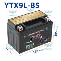 ราคา แบตเตอรี่ รุ่น YTX9L BS 12V 9AH แบบแห้ง สำหรับรถจักรยานยนต์ (24470631427)
