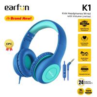 ราคา NEW EarFun K1 Kids Headphones หูฟังเด็ก EarFun แบบมีสาย พร้อมไมค์ จำกัดเสียง 85 94dB พับได้ แชร์พอร์ต ใช้กับโรงเรียน แท็บเล็ต iPad Kindle สีดำ แดง (24389753375)