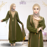 ราคา อาบาย่า ชุดออกงานอิสลามสวยๆ ปักลายลูกไม้แต่งภู่ เพชรรีดสุดอลัง สไตล์ตุรกีทรงสวยหรู IL26วาริสมุสลิม (22571624972)