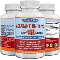 ราคา แอสตราแซนติน สินค้านำเข้า USA ส่งไว Simply Potent Astaxanthin 10 12MG 120softgels (19242064089)
