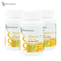 ราคา แพ็ค 3 ขวด วิตามินซี 1000 มก พลัส สารสกัดจากซิตรัส ฟาร์มาตรอน Vitamin C 1000 mg plus Citrus Pharmatron วิตามินซี1000 แอสคอร์บิก Ascorbic Acid วิตซี VitC (23222659865)