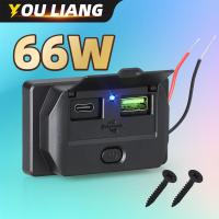 ราคา แผงมอเตอร์ไซด์ทางน้ำรถยนต์พร้อม Swith RV เต้ารับ USB 66W QC USB A 30W USB C ติดพื้นผิวที่ชาร์จความเร็วสูงแผงเต้ารับสำหรับชาร์จ (24412563978)
