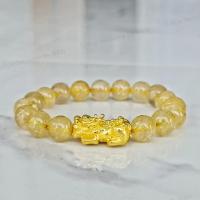 ราคา Collect Shop กำไลหินไหมทอง คัดเกรด 7 มิล ปี่เซียะทอง5 ไมครอน เสริมการเงิน โชค การงาน (5308196784)