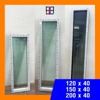 ราคา หน้าต่างช่องแสงบานตาย 120 x 40 150 x 40 200 x 40 อลูมิเนียม สำเร็จรูป (23176166933)