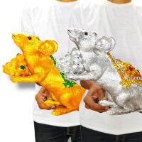 ราคา หนูมุสิกะ ถวายขนมลาดูพระพิฆเนศ ขนาดใหญ่ บูชาคู่ ซ้ายขวา หนูเงิน หนูทอง ฐานกว้าง 5 นิ้วสูง 9 นิ้ว เนื้อเรซิ่น บูชาถวายพระพิฆเนศเพื่อประสบความสำเร็จที่รวดเร็ว (19782653198)