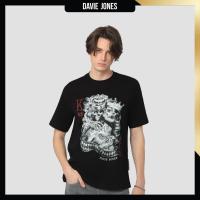 ราคา DAVIE JONES เสื้อยืด พิมพ์ลาย Graphic Oversized Fit T Shirt WA0201 สีดำ (21916136130)