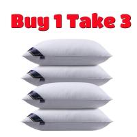 ราคา ซื้อ1 แถม 3 1000G Hilton Pillow หมอนหนุนใบใหญ่ หมอนขนห่าน 100 มีผ้าฝ้ายไหมขนนก ต้านเชื้อแบคทีเรียกันไรฝุ่น ป้องกันนอนกรน หมอนโรงแรมแท้ (24534112043)