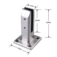 ราคา ที่หนีบกระจก สแตนเลส 304 ชั้นยืนบันไดระเบียงแก้วหัวจุกลูกกรงราวบันไดครอบคร (24469373570)