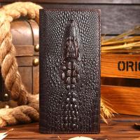 ราคา BANYANU กระเป๋าสตางค์ลายจระเข้สำหรับผู้ชาย กระเป๋าสตางค์หนังแท้สำหรับผู้ถือบัตรยาว (9899948082)