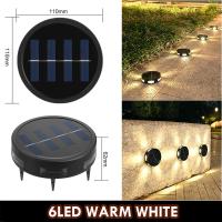 ราคา Solar Ground Lights 6 LED Outdoor Garden Landscape Lamp Lawn Pathway Yard Deck Patio Walkway Sunlight Waterproof Sun Power Light (19792398542)
