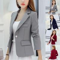 ราคา เสื้อสูทแฟชั่นเข้ารูปสำหรับผู้หญิงเสื้อแจ็กเก็ตเสื้อคลุมทำงานสำหรับสาวออฟฟิศแบบทางการปี S XXL (12678413215)