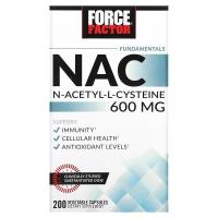 ราคา NAC สูตรเข้มข้นจากอเมริกา Force Factor Fundamentals NAC N Acetyl L Cysteine 600 mg 200 Vegetable Capsules Sku 2292 (20062537603)