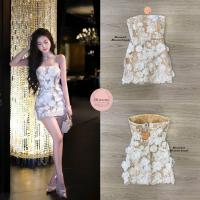 ราคา Blossom มินิเดรสเกาะอกดอกไม้3D เรียบหรูดูแพงสุดๆ ผ้าดี งานสวยมาก (24007995870)