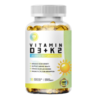 ราคา MAMA BEAUTY Vitamin D3 Capsule Vitamin K2 Capsules ผลิตภัณฑ์เสริมอาหารที่ซับซ้อน เหมาะสำหรับชายและหญิง 120 Vegan Capsules (24095114761)