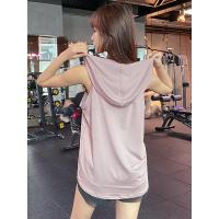 ราคา 822 เสื้อกล้ามกีฬามีฮู้ดเสื้อเบลาส์แขนกุดสำหรับผู้หญิงเสื้อผ้าออกกำลังกายฟิตเนสแห้งเร็วสำหรับโยคะ (22590178986)
