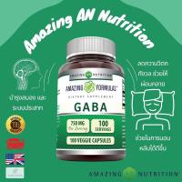 ราคา พร้อมส่ง Amazing Formulas GABA 750mg 100 Veggie Capsules Amazing An Nutrition (21760862575)