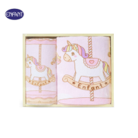 ราคา ENFANT อองฟองต์ เซ็ตผ้าขนหนู ลายน้องยูนิคอร์น ขนาด 15x30นิ้ว 24x48นิ้ว สีครีม สีฟ้า สีชมพู (24539267876)