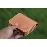 ราคา กระเป๋าตังหนังแท้หนังวัวฟอกฝาด งานแฮนด์เมด 100 (23190858343)