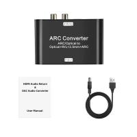 ราคา Arc Audio Extractor HDMI ARC Audio to HDMI SPDIF Optical L R 3 5mm Stereo out Digital to Analog Aduio Converter (24478829046)