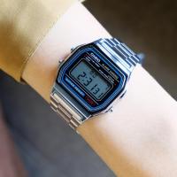 ราคา Casio Digital Classic นาฬิกาข้อมือสุภาพบุรุษ สีเงิน สายสแตนเลส รุ่น A158WA 1DF (21633379576)
