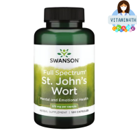 ราคา Swanson Full Spectrum St Johns Wort 375 mg 120 Capsules (22667673057)