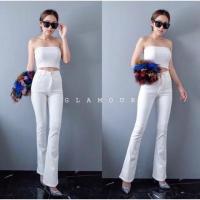 ราคา Chicchoosejeans มีไซส์ใหญ่ XXL 3XL กางเกงยีนส์ ผญ กางเกงยีนส์ขาม้าขาว ยีนส์ขาม้าเล็กสีขาว กางเกงขาม้าขาวเอวสูง กางเกงยีนส์ขาม้าเอวสูง (1178144045)